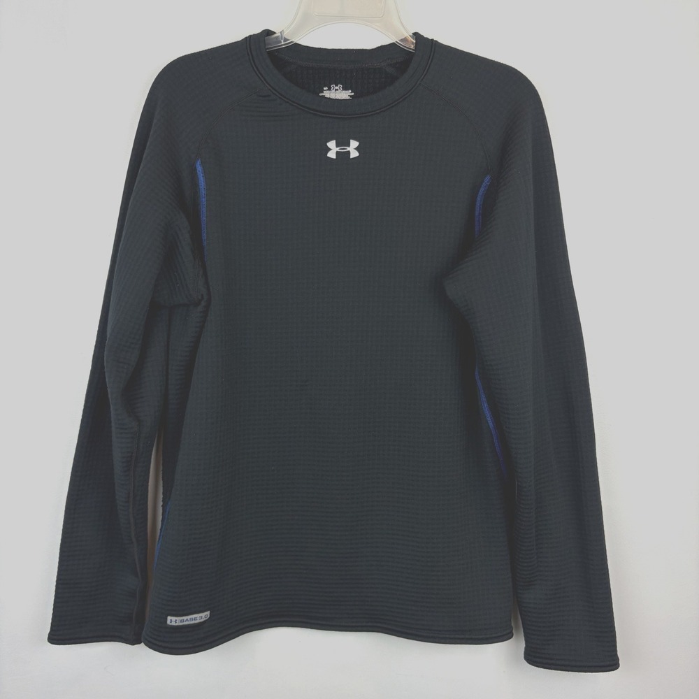 Under Armour ColdGear Base 3.0 Fitted Shirt Mens Large Black Long Sleeve Layer